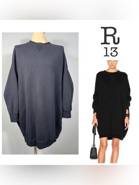R13  Grunge Sweatshirt Dress